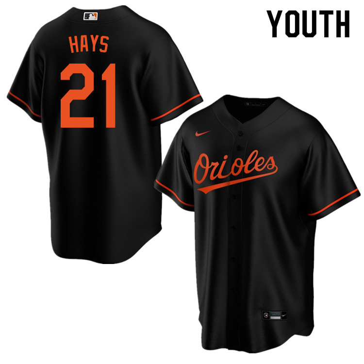 Nike Youth #21 Austin Hays Baltimore Orioles Baseball Jerseys Sale-Black
